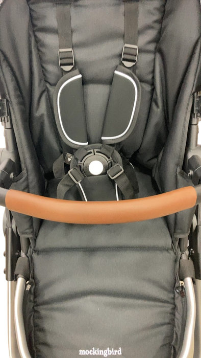 Shop Mockingbird Single to Double 2.0 Stroller, 2025, Black, Silver With Penny Leather, Windowpane at GoodBuy Gear