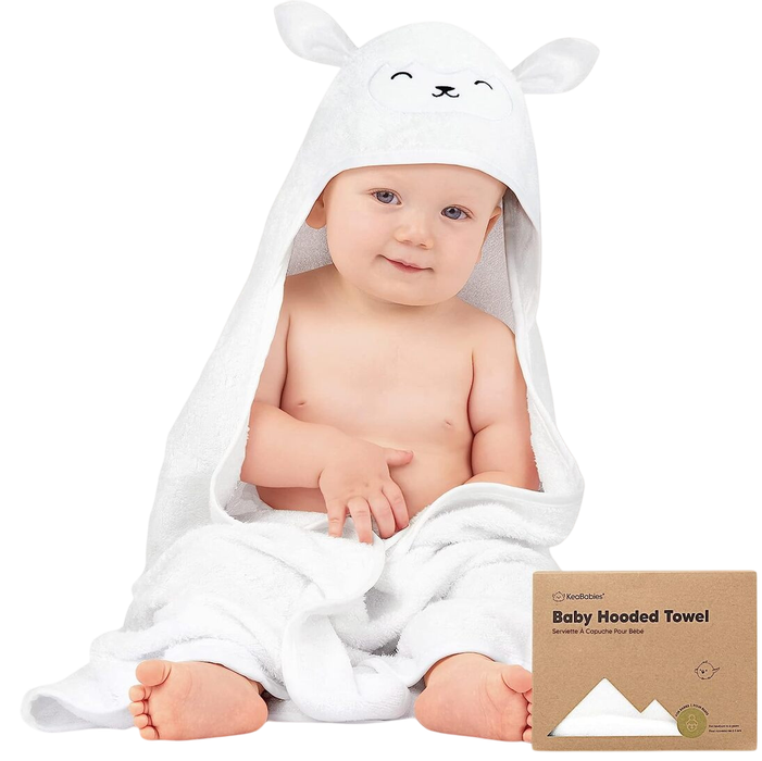 Shop KeaBabies Baby Hooded Towel, Lamb at GoodBuy Gear