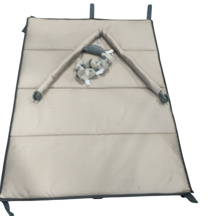 Shop Monbebe Play Yard with Full-Size Rocking Bassinet, Castle Point at GoodBuy Gear