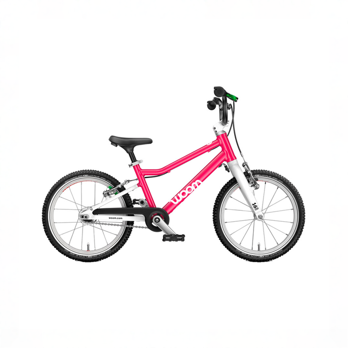 Shop Woom GO 3 Bike "16, Base Model, Hot Pink at GoodBuy Gear