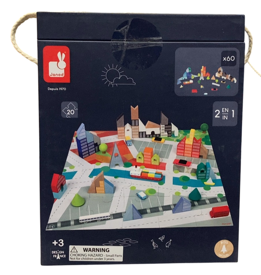 Shop Janod 60 Kubix Blocks + City Puzzle, J08304 at GoodBuy Gear