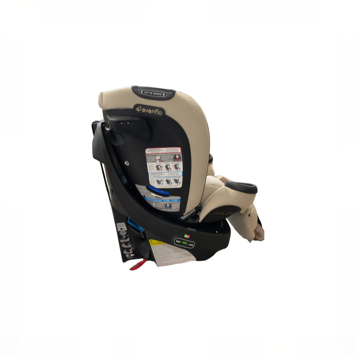 Shop Evenflo Revolve 360 Extend All-in-One Rotating Car Seat with Green & Gentle Fabric, 2025, Champagne at GoodBuy Gear