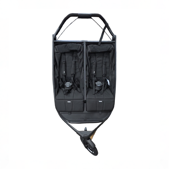 Shop Thule Urban Glide 3 Double Stroller, 2025, Black, Magnetic Harness at GoodBuy Gear