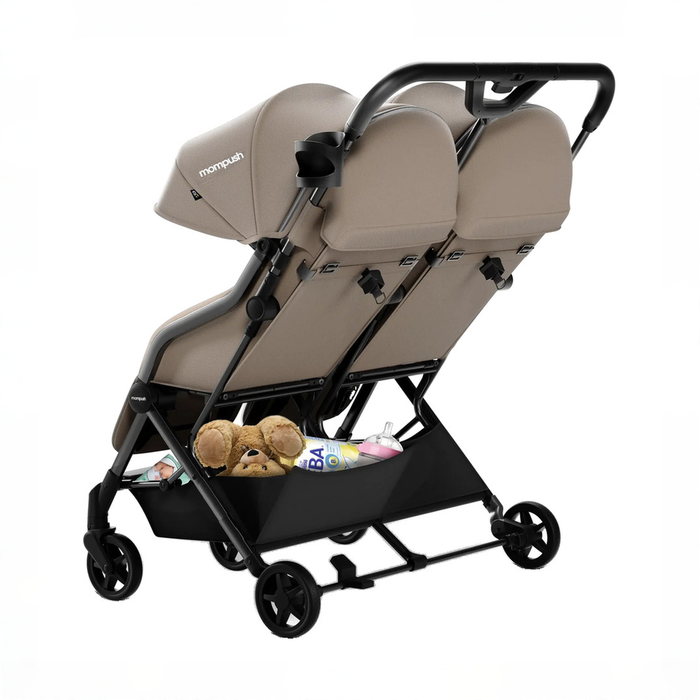 Shop Mompush Lithe Double Stroller, 2026, Khaki at GoodBuy Gear