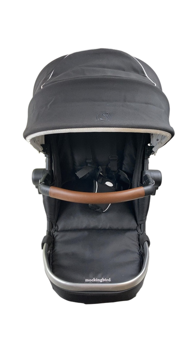 Shop Mockingbird 2nd Seat Kit with Extendable Canopy, Black, Silver With Penny Leather, Watercolor Drops at GoodBuy Gear
