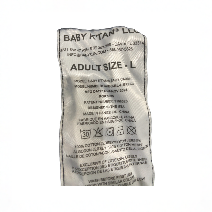 Shop Baby K'tan Baby Carrier, Black, Breeze, Large at GoodBuy Gear
