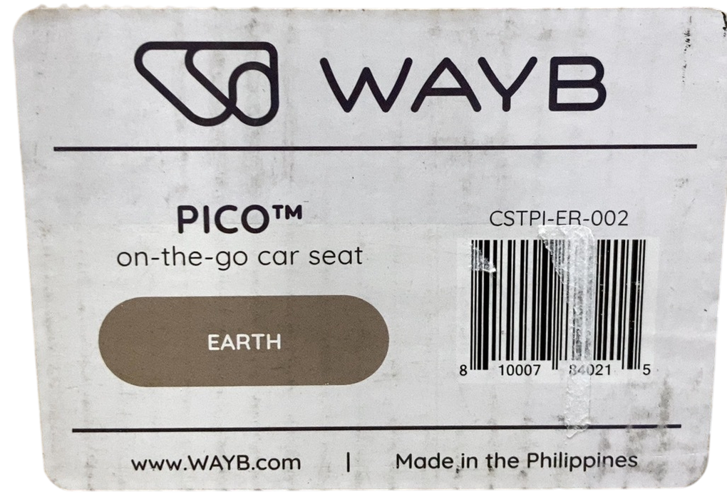 Shop WAYB Pico Portable Car Seat, 2023, Earth at GoodBuy Gear