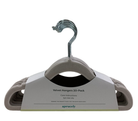 Shop Sprucely Velvet Hangers 20 Pack, Grey at GoodBuy Gear