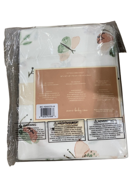 Shop Crane Baby Crib Fitted Sheet, Parker Butterfly at GoodBuy Gear