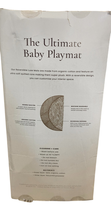 Shop Toddlekind Luxe Organic Cotton Reversible Playmat The Snuggle Mat, Leaves Sea Shell at GoodBuy Gear