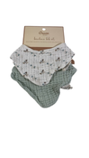 Shop Crane Baby Muslin 3 Piece Bib Set, Poppy at GoodBuy Gear