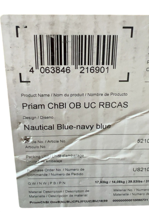 Shop Cybex PRIAM Stroller, 2022, Chrome With Black Details, Nautical Blue at GoodBuy Gear
