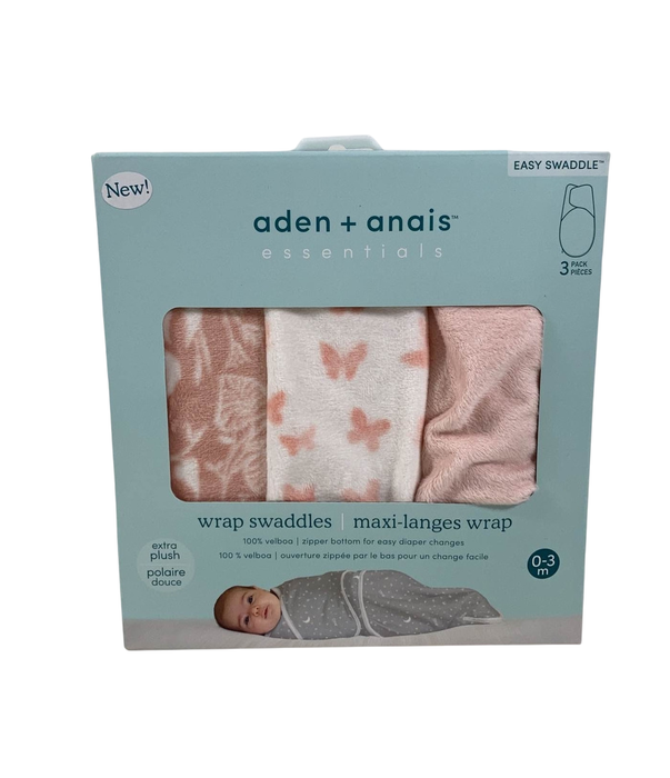 Shop Aden + Anais Essentials Velboa Wrap Swaddles Quick Change 3 Pack, Garden at GoodBuy Gear