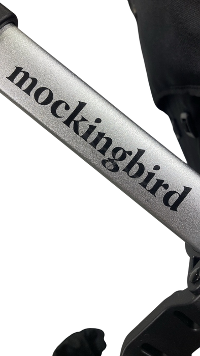 Shop Mockingbird Single to Double 2.0 Stroller, 2024, Black, Silver With Penny Leather, Windowpane at GoodBuy Gear