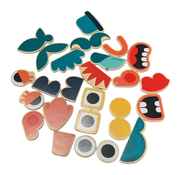 Shop Janod Mix And Match Portrait Magnets, 24 Pieces at GoodBuy Gear
