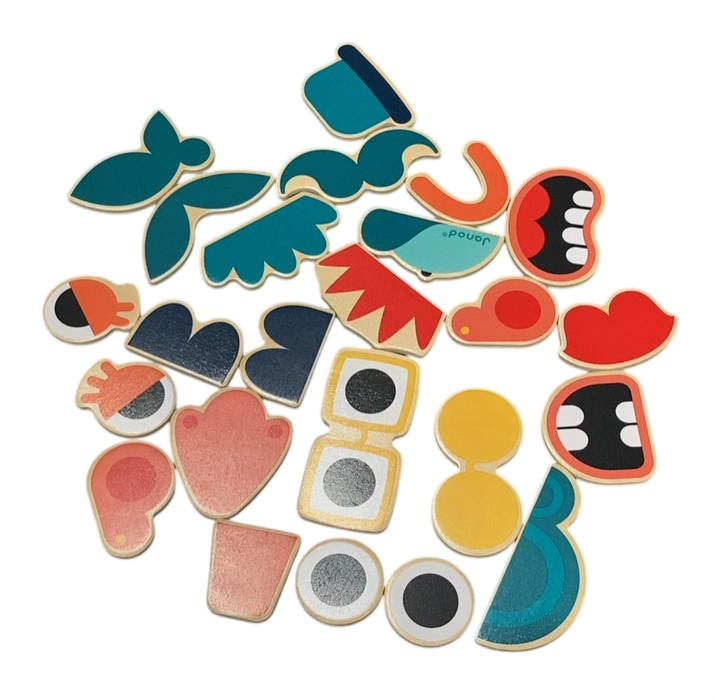 Shop Janod Mix And Match Portrait Magnets, 24 Pieces at GoodBuy Gear