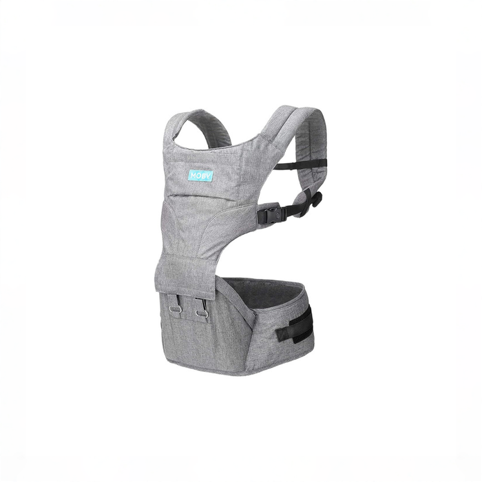 Shop Moby 2-in-1 Baby Carrier + Hip Seat, Heathered Grey at GoodBuy Gear