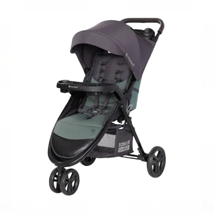 Shop Baby Trend Sonar Cargo 3-Wheel Travel System Stroller, 2024, Desert Sage at GoodBuy Gear
