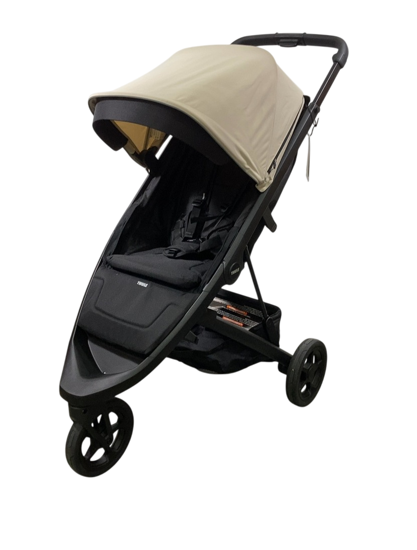 Thule Spring Thule Spring Stroller, Black, 2024, Soft Beige — GoodBuy Gear