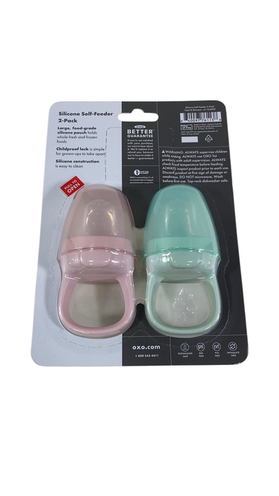Shop OXO Tot Silicone Self-Feeder, 2 Pack, Opal / Blossom at GoodBuy Gear