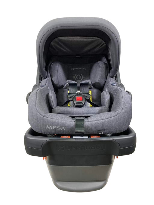 secondhand UPPAbaby MESA V2 Infant Car Seat, 2023, Greyson (Charcoal Melange Merino Wool)