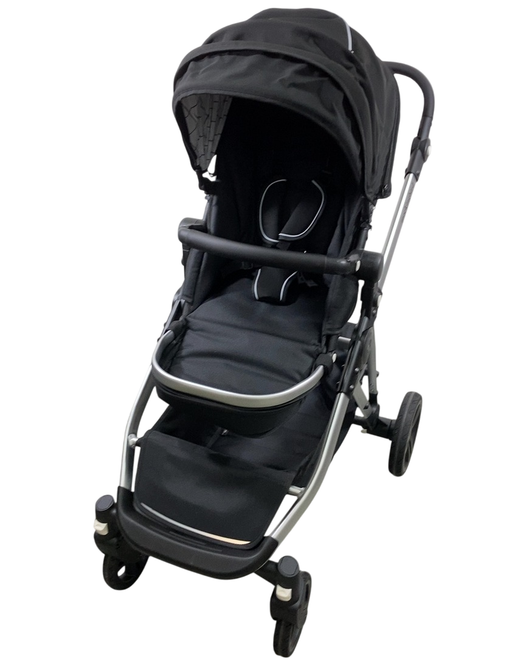Shop Mockingbird Single to Double 2.0 Stroller, 2024, Black, Silver With Black Leather, Windowpane at GoodBuy Gear