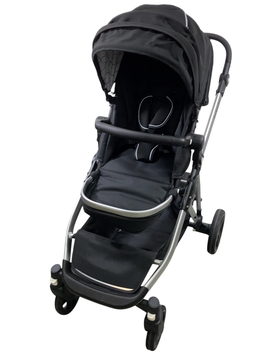 Shop Mockingbird Single to Double 2.0 Stroller, 2024, Black, Silver With Black Leather, Windowpane at GoodBuy Gear