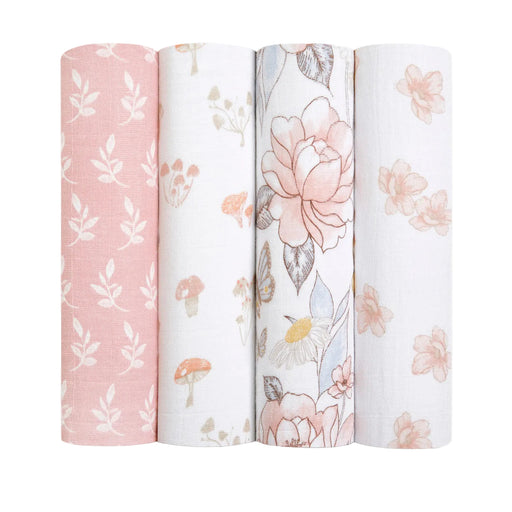 Shop Aden + Anais Cotton Muslin Swaddle, 4 Pack, 47" x 47", Earthly, Organic Muslin at GoodBuy Gear