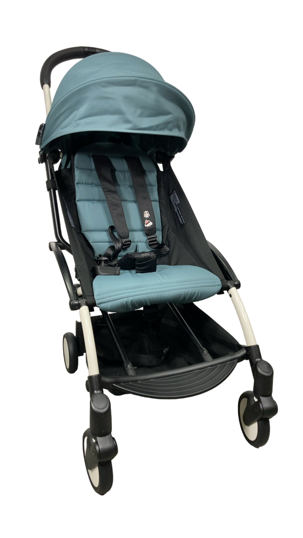 babyzen yoyo stroller white grey Babyzen YOYO2 Complete Stroller, 2023, White with Aqua