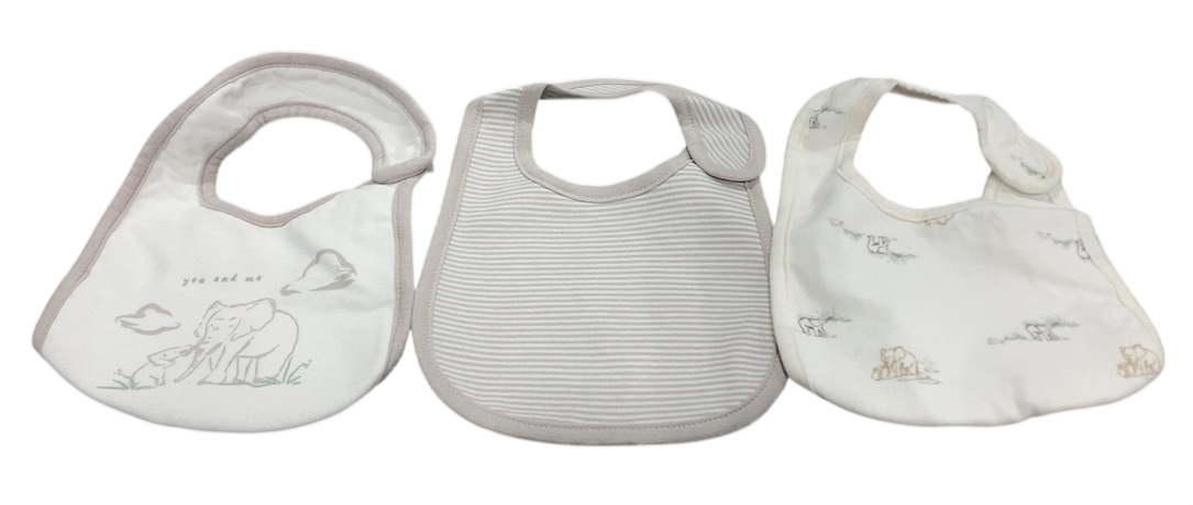 Shop Carter's Baby 3-Pack Teething Bibs, Grey/White at GoodBuy Gear