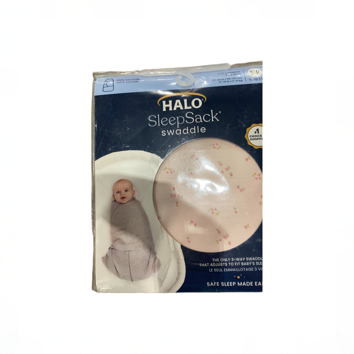 Shop Halo SleepSack Swaddle, Pink Floral, Small at GoodBuy Gear