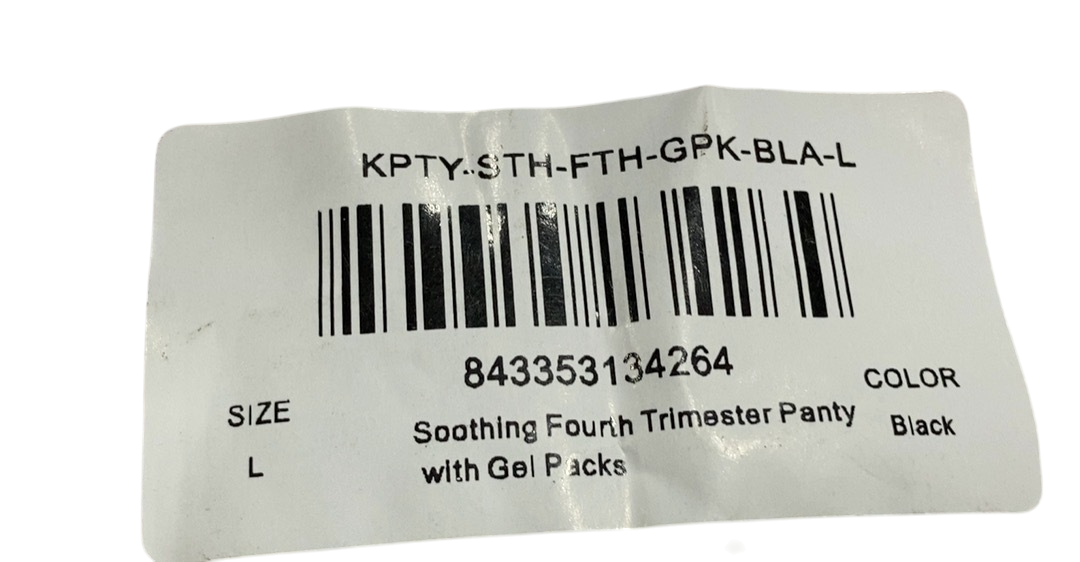 Shop Kindred Bravely Postpartum Panty Essential Underwear with 2 Hot or Cold Gel Packs, Black, Large at GoodBuy Gear