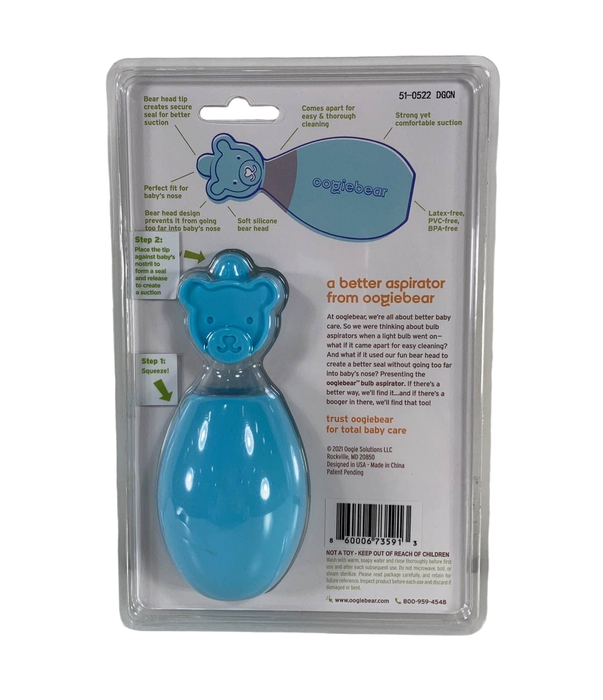 Oogiebear Bulb Nose Nasal Aspirator, Blue