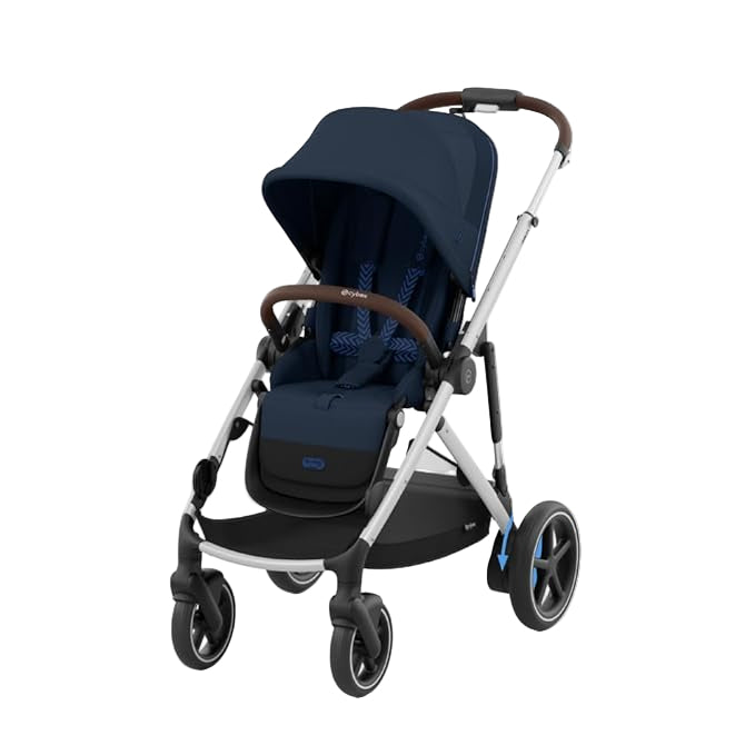 Cybex e-Gazelle S Stroller, 2024, Ocean Blue, Silver