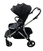 Shop Mockingbird Single to Double 2.0 Stroller, 2024, Black, Silver With Black Leather, Windowpane at GoodBuy Gear
