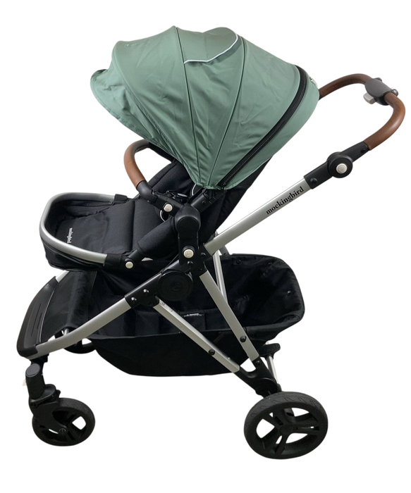 Shop Mockingbird Single to Double 2.0 Stroller, 2024, Sage, Silver With Penny Leather, Watercolor Drops at GoodBuy Gear