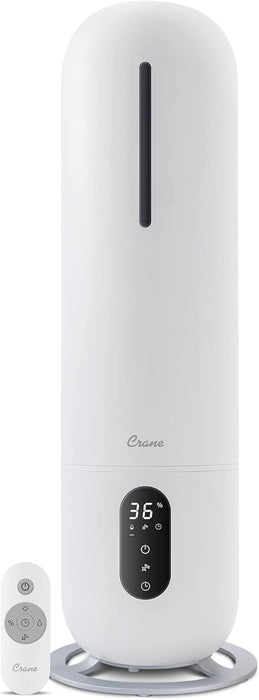 Crane 2 Gal. Ultrasonic Cool Mist Tower Humidifier with Germicidal UV-A Light