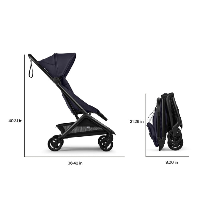 Shop Bugaboo Butterfly 2 Stroller, 2025, Black, Deep Indigo, Deep Indigo at GoodBuy Gear