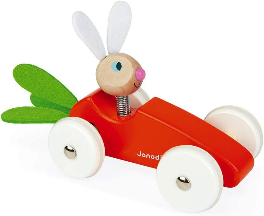 Janod Wooden Rabbit Lapin Carrot Car