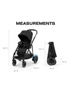 Shop Cybex e-Gazelle S Stroller, Black, Moon Black, 2024 at GoodBuy Gear