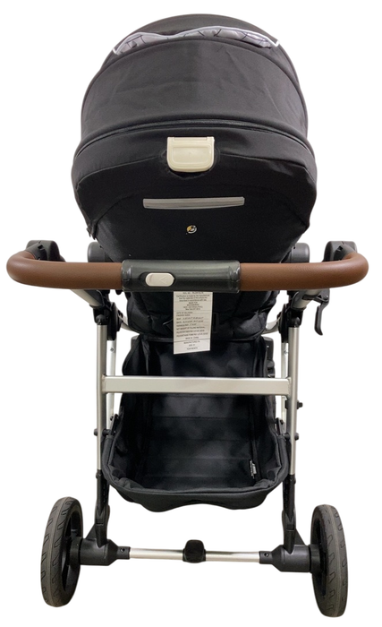 Mockingbird Single to Double 2.0 Stroller, 2025, Black, Silver With Penny Leather, Windowpane