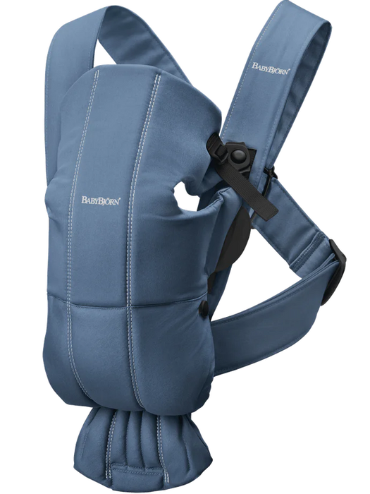 Shop BabyBjorn Baby Carrier Mini, Vintage Indigo Woven at GoodBuy Gear