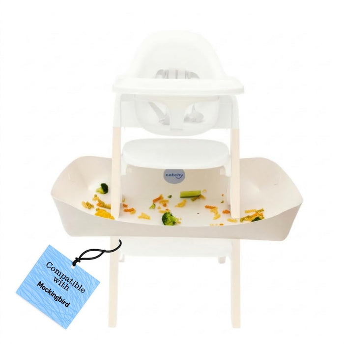 Catchy The Food Catcher For High Chairs, White, For Mockingbird High Chair