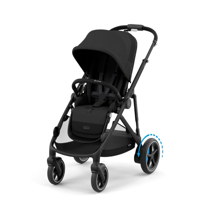 Cybex e-Gazelle S Stroller, Black, Moon Black, 2024