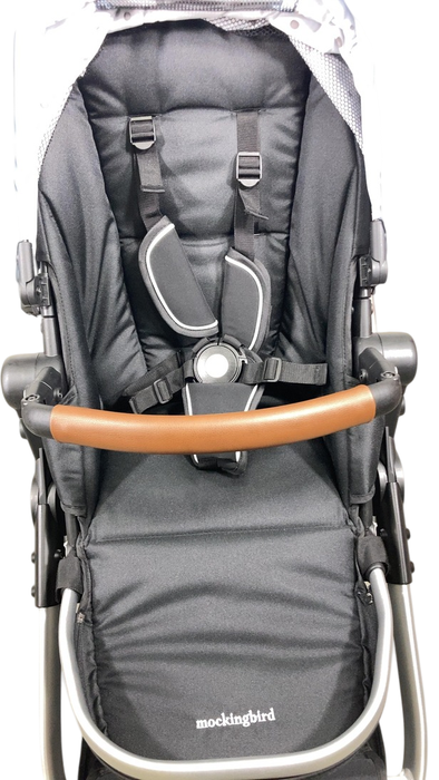 Shop Mockingbird Single to Double 2.0 Stroller, Sky, Watercolor Drops, Silver With Penny Leather, 2025 at GoodBuy Gear