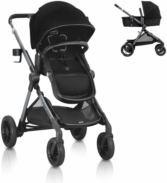 Evenflo Pivot Xpand Modular Travel System Stroller, 2024, Ayrshire Black