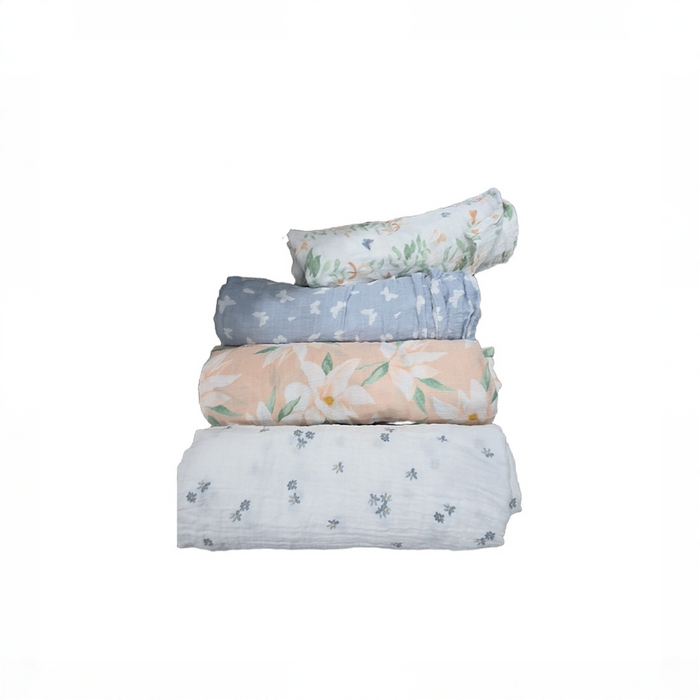 Shop Aden + Anais Cotton Muslin Swaddles Pack of 4, Butterfly Garden at GoodBuy Gear