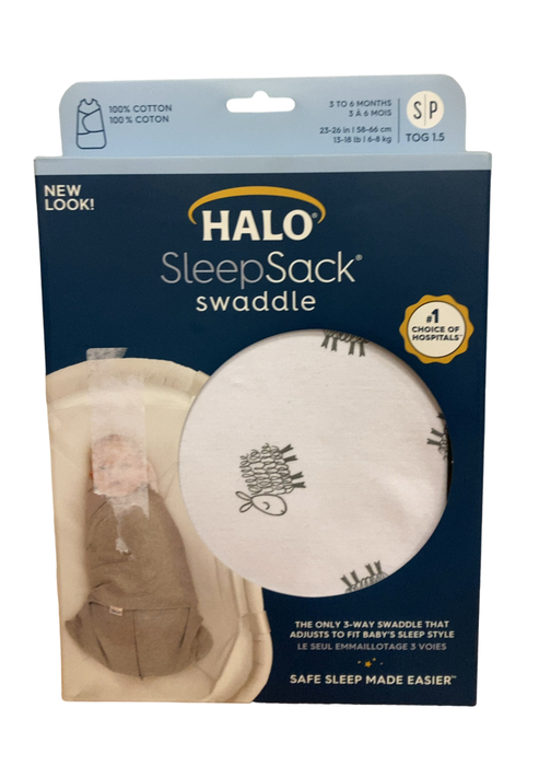 Shop Halo SleepSack Swaddle, Small, White Lamb Scribble at GoodBuy Gear