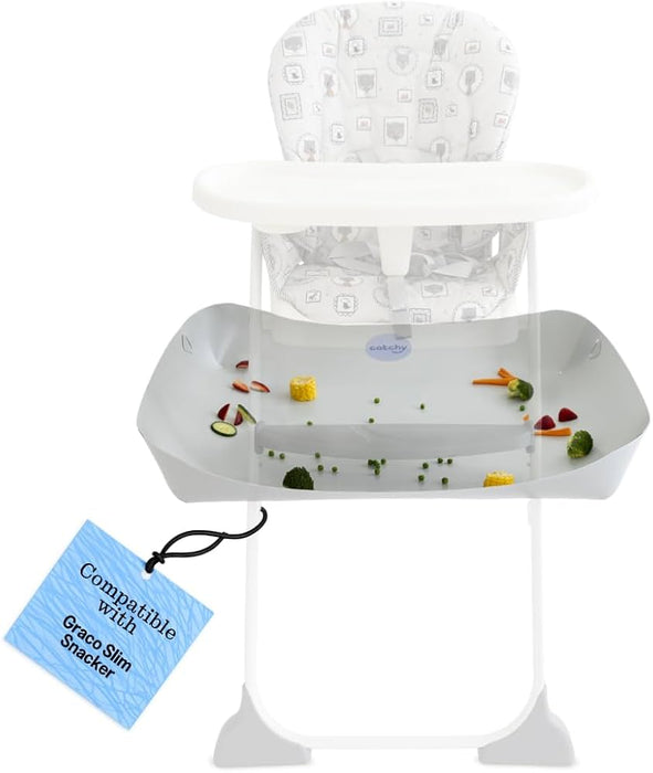 Catchy The Food Catcher For High Chairs, Graco Slim Snacker, Grey