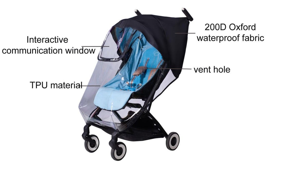 Cybex Rain Cover Libelle, Black/Clear
